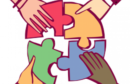 HR logo - hands holding puzzle pieces