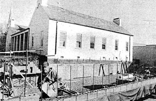 Construction of Community House addition in 1982