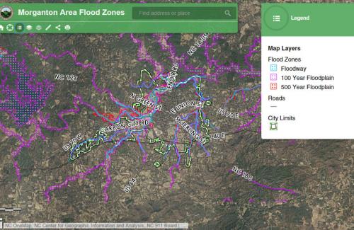 Screenshot of Flood Zone Map