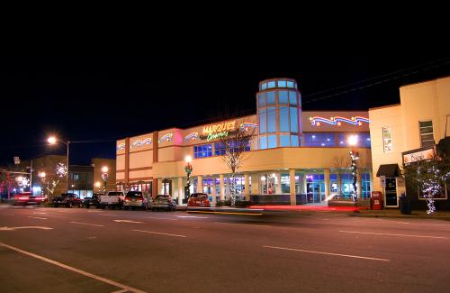 Marquee Cinemas After, at night with lights
